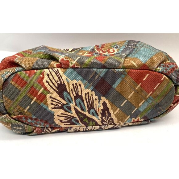 Vtg. Spartina 449 Daufuskie Island Linen Leather Sarah Drawstring Tote Handbag - Picture 2 of 6